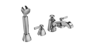 Toto Guinevere® Deck-Mount Bath Faucet with Lever Handles, Hand Shower and Diverter Trim