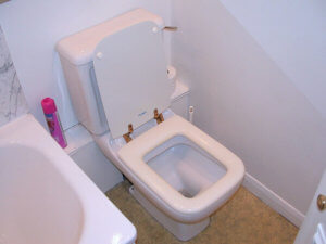 square shaped toilet
